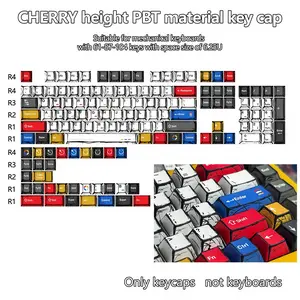 Manga Style Graffiti Style Engraved Keycaps, PBT Five Sided Thermal Sublimation Mechanical Keyboard Keycaps