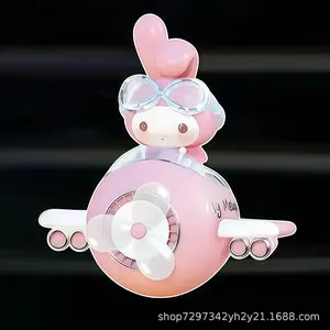New acrylic flat car air freshener, cute Sanrio small airplane air vent clip for the car