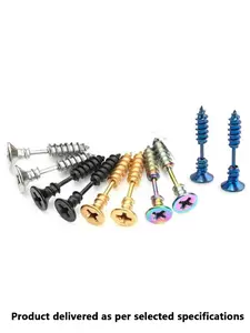 316L Surgical Steel Screw Earrings, Hypoallergenic Piercing Jewelry, Tarnish-Resistant & Durable, Comfortable for Sensitive Ears, Unisex Punk Studs, Stainless Steel Studs, Everyday Wear Accessory, Thoughtful Gift for Punk Lovers