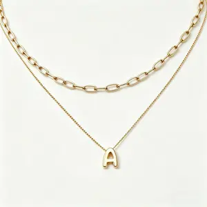 Trending Stainless Steel 26 Letter Pendant Necklace with Simple Layered Paperclip Chain Dual-Wear Unisex Jewelry Gift