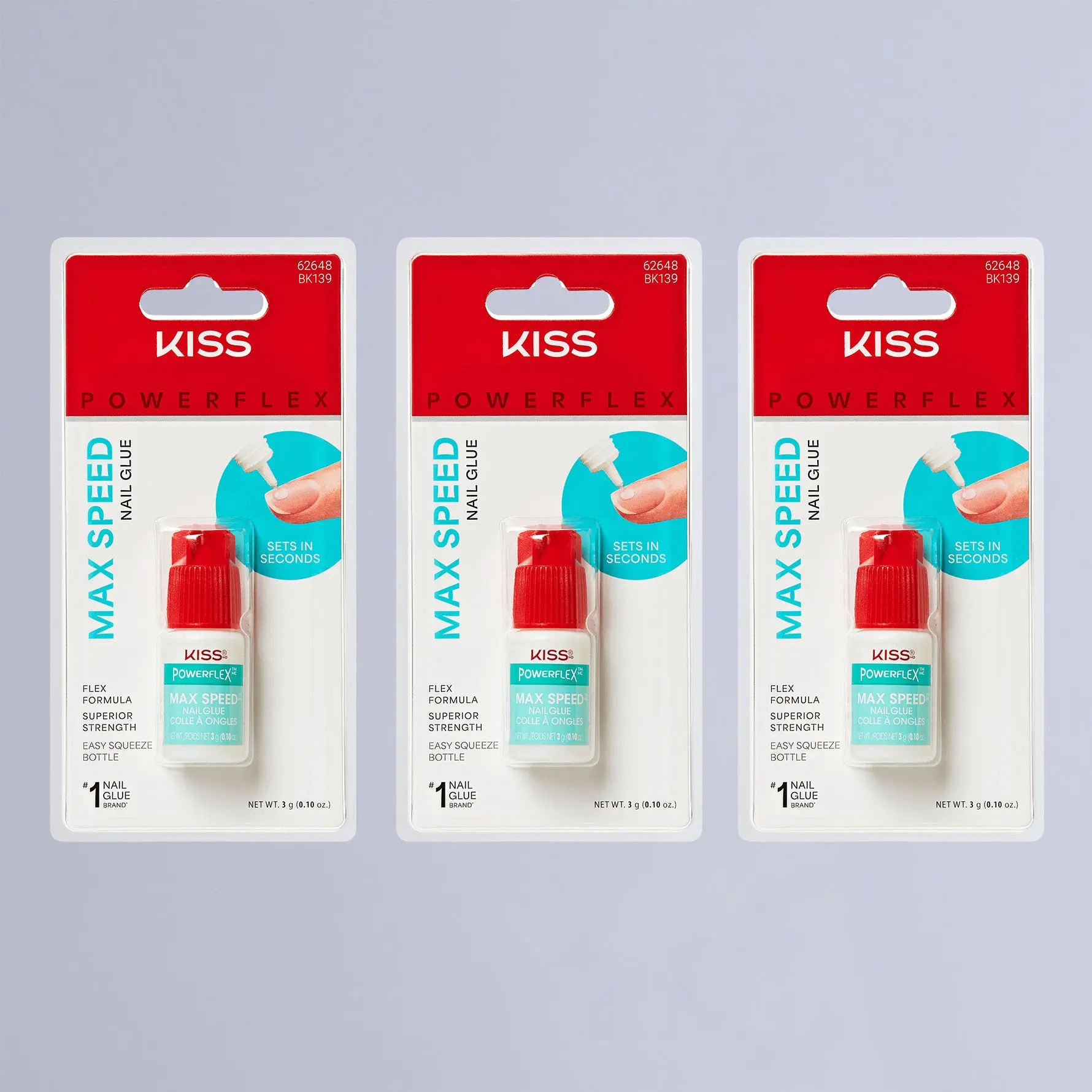 KISS PowerFlex Maximum Speed Nail Glue 3-Pack Bundle KISS PowerFlex Maximum Speed Nail Glue 3-Pack Bundle