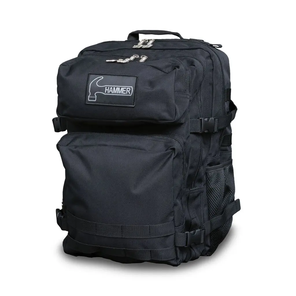Hammer Bowling Tactical Athletic Backpack, 600D Material Gear Bag for Adults, 18" L x 11" D x 12" H, All Seasons, Zipper Pockets, Shoe Compartment, Laptop Sleeve, 2-Year Limited Warranty