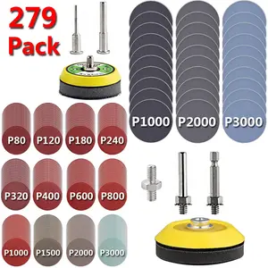 2/3 Inch Versatile Sanding Discs Pad Pack, Sanding Pads with 1/8" & 1/4" Shank Backer Plate, Abrasive & Finishing Products for Drill Sanding Grinding Rotary Tools, Power Tools
