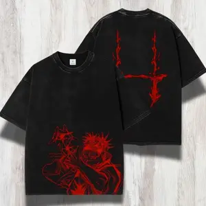 Jujutsu Kaisen Choso Curse Technique Wahsed T-Shirts, Hoodie – Vintage Acid Washed Oversized Anime Tee – Gothic Graphic Shirt Gift for Him 4SJ
