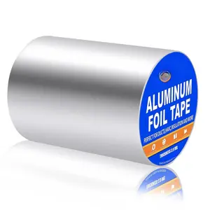 Foil Tape, 6 inch x 65ft(3.9Mil), Heavy Duty HVAC Tape, Insulation Adhesive Metal Tapes for Ductwork, Dryer Vents Pipe, Sealing and Repairing