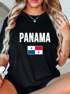 100% Cotton  Panama Gifts Panama Panamanian Flag T-Shirt