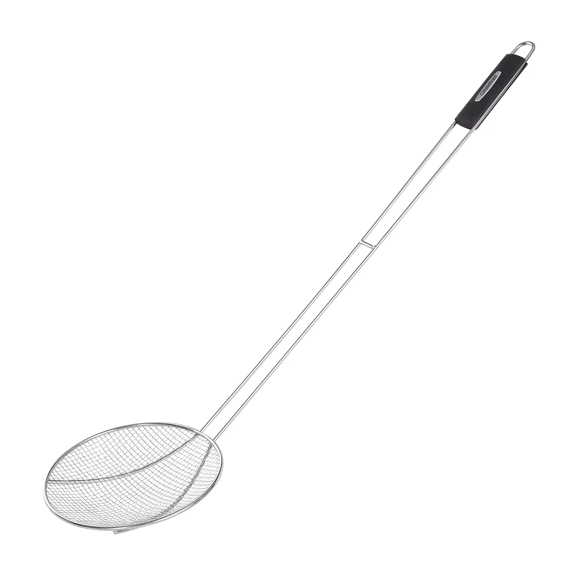 Creole Feast SKM3602 36-Inch Stainless Steel Skimmer, Large Wire Mesh Strainer Scoop with Long Handle, Heavy Duty Crawfish Ladle for Seafood Boil & Outdoor Cooking, Silver