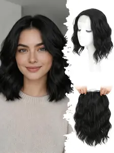 12 Inch Short Wavy Hair Topper for Women, 360° 3D Lightweight Breathable Synthetic Hair Topper, Quick Styling for Thinning Hair