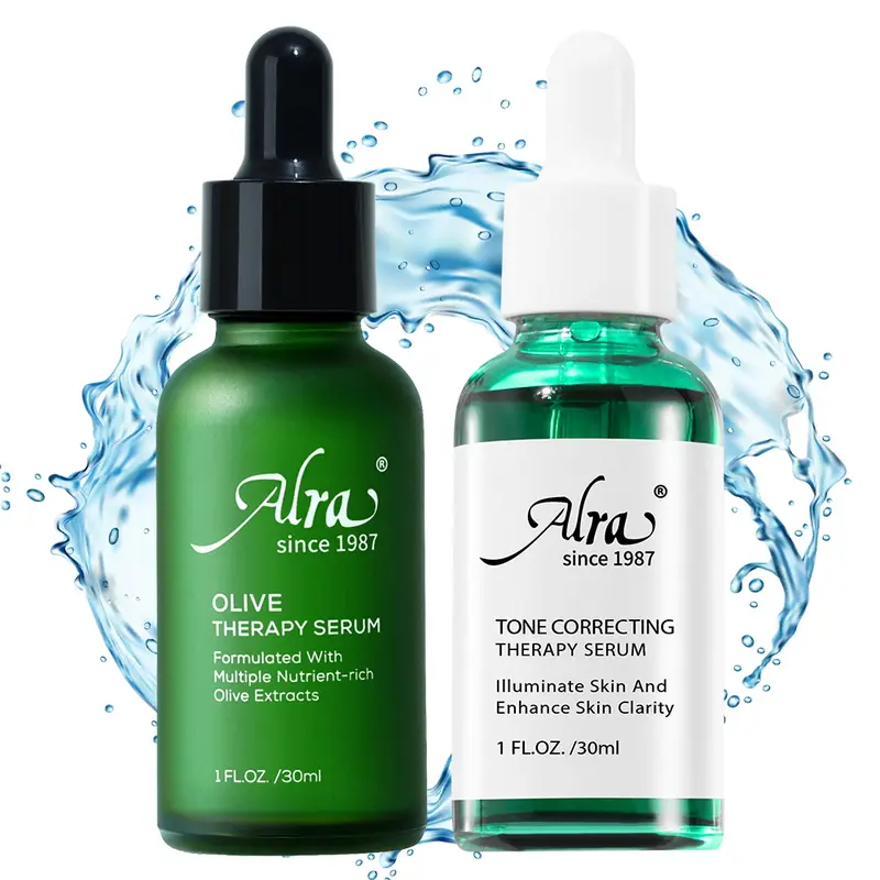 Alra Face Serum Set –  Hydroxytyrosol & Tone Correcting Serum for Anti-Aging,Acne,Dark Spots & Soothing.Gentle Essence for Sensitive Skin Care