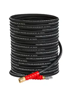 Tool Daily Heavy Duty Pressure Washer Hose, 3/8 in x 50 FT, Quick Connect, 4000 PSI, High Tensile Wire Braided Heavy Duty Hose