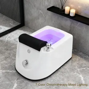 White Acrylic Foot Spa Bath Tub With LED Lights For Home Relaxation home essentials