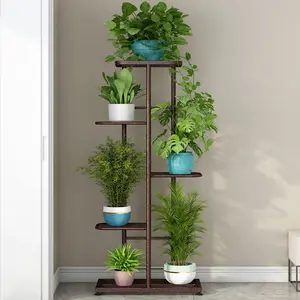 Plant Stand Metal 5 Tier 6 Potted Multiple Flower Pot Holder Shelf Indoor Outdoor Planter Display Shelving Unit for Patio Garden Corner Balcony Living Room Deals For You Days