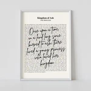 Sarah J. Maas Book Quotes Poster, ACOTAR Wall Art, King of Ash Bookish Print, Book Lover Gifts, Home Room Decor