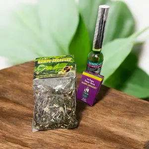 ROMPE SARAGUEY Energy Breaker Set - Includes Herbs, Spiritual Bath, and Extract for Negative Energy Release and Spiritual Cleansing