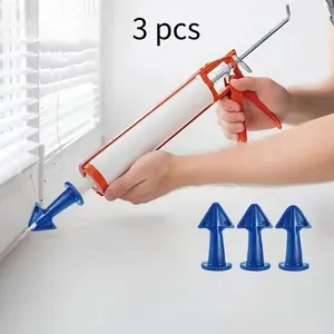 Silicone Caulking Tools with Handle, Silicone Sealant Nozzle, Great Tools For Home Kitchen Bathroom Window And Sink Joints