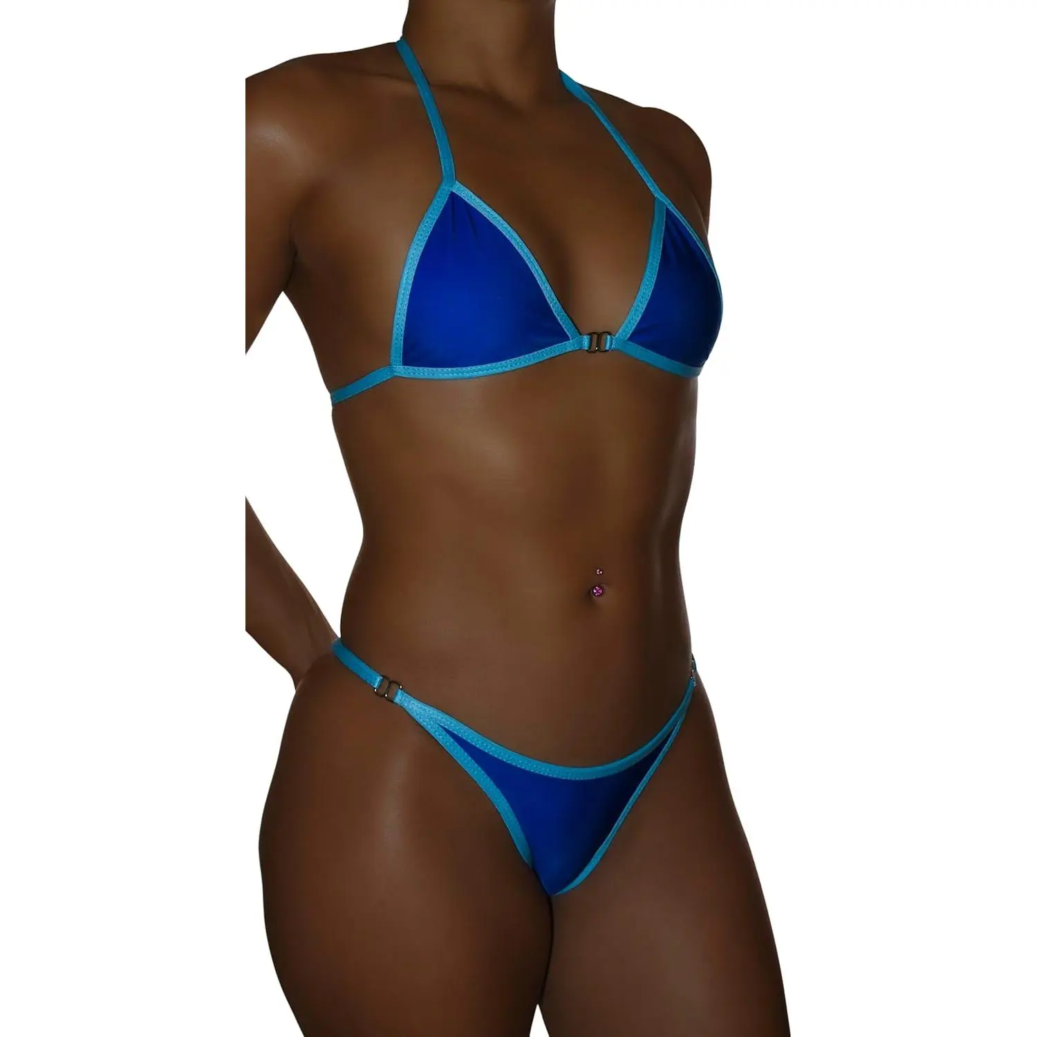 Turquoise Micro Bikini – Sexy Brazilian Bikini – Adjustable Fit (XS-S) – Beach Swimwear - Tanning Swimsuit - Festival Swim