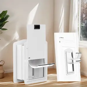 Double-Flap Dog Door for Doors and Wall with Closing Panel and Lock Adjustable Passage Suitable for Pets Up to 70 lbs Large Size