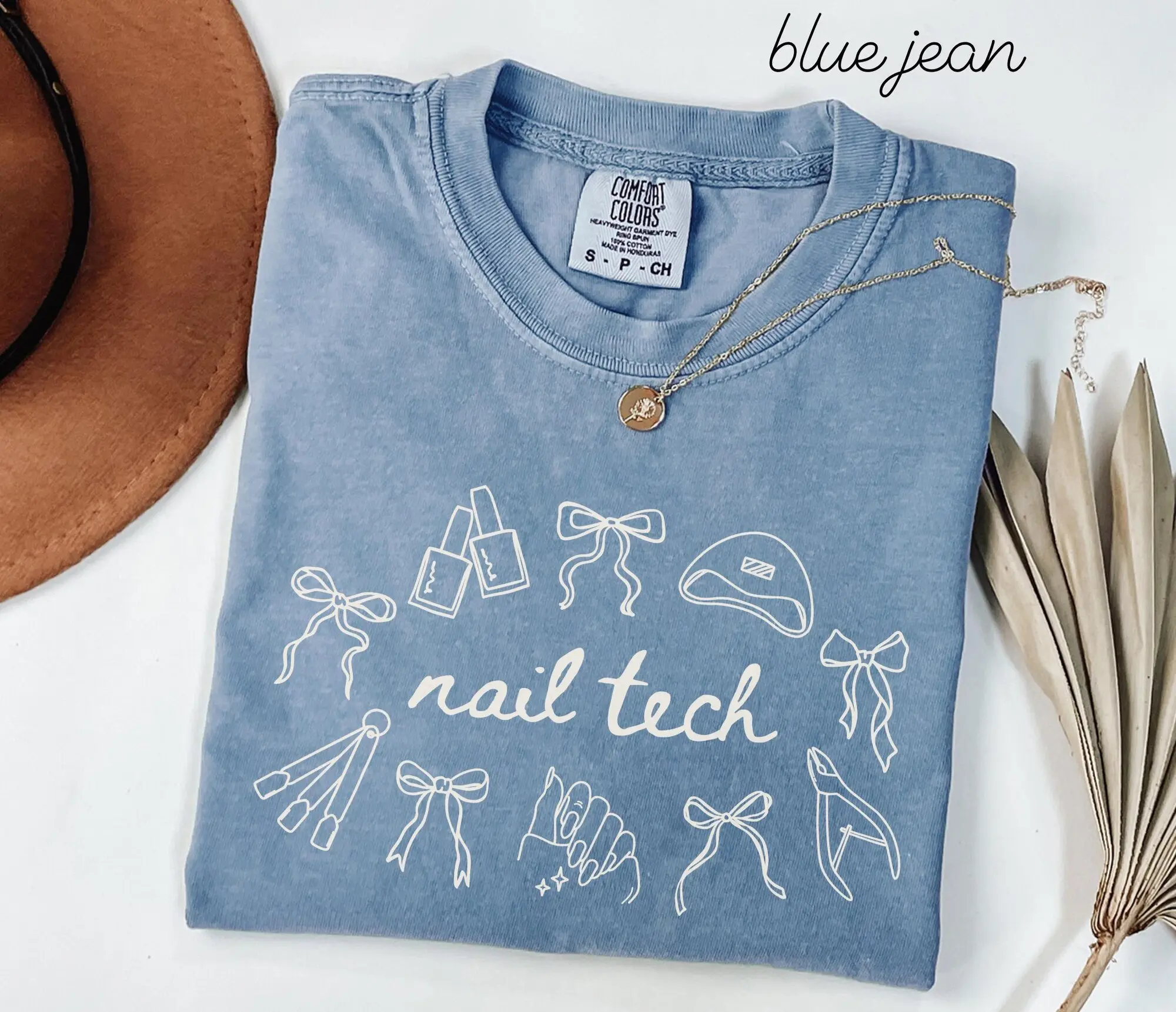Nail Tech Comfort Colors Shirt, Nail Technician Coquette Bow Work Tshirt, Nail Artist Gifts, Gift for Nail Tech, Manicurist Appreciation