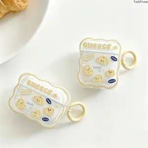 Cheese Expression Protective Case for Apple AirPods – Wireless Earphone Shell Cover, Fun Design for Summer Daily Use
