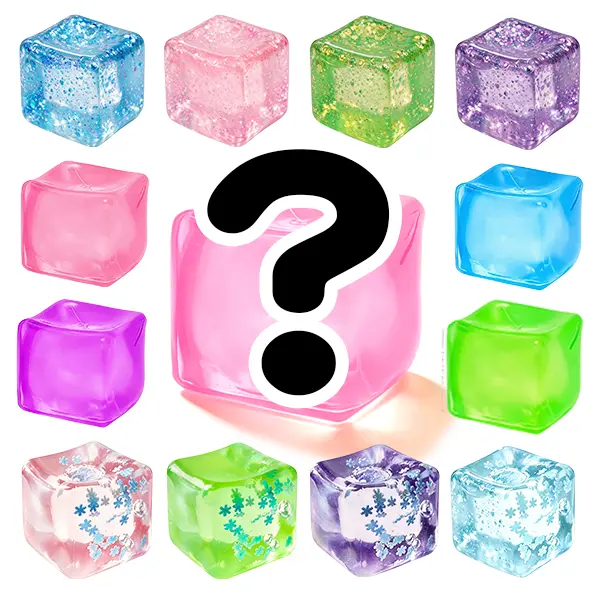 Ice Cube Squishy Fidget Toy, Cute Transparent Ice Block Squeeze Stress Relief Toy for Kids Adults Anxiety Relief Soft Silicone Squeeze Toys