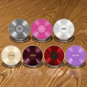 Vintage Vinyl Record Phone Grip Set Music Lover Aesthetic Phone Stand Holder Colorful Disc Design Trendy Phone Accessories Gift For Teens And Friends