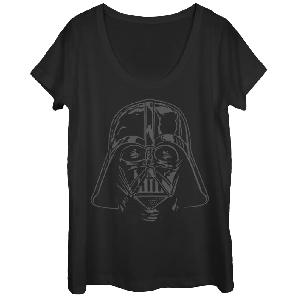 Women's Star Wars Darth Vader Helmet Scoop Neck