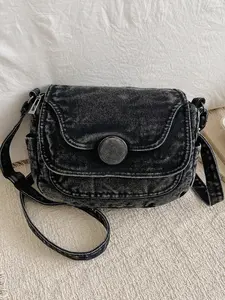 Trendy Fashion Multi-Pocket Denim Bag, Single Shoulder Crossbody, Perfect for Daily Outings, Stylish and Practical Handbag, Crossbody Bags