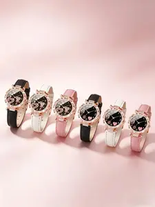 Women's Fashion Watch & Belt Set, Fashion Analog Quartz Watch & Belt Set for Party, Daily Clothing Decor, Trendy All-match & Exquisite Watch Set for Birthday Gift, Casual Wristwatch Set