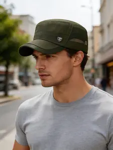 Men's Baseball Cap - Summer Quick Dry Mesh Cap, Trucker Snapback Hat, Breathable Sun Protection Flat Top Hat for Outdoor Hiking Fishing