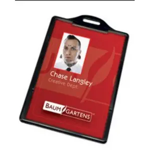 SICURIX Badge Dispensers Vertical 25 Pack BLACK ()