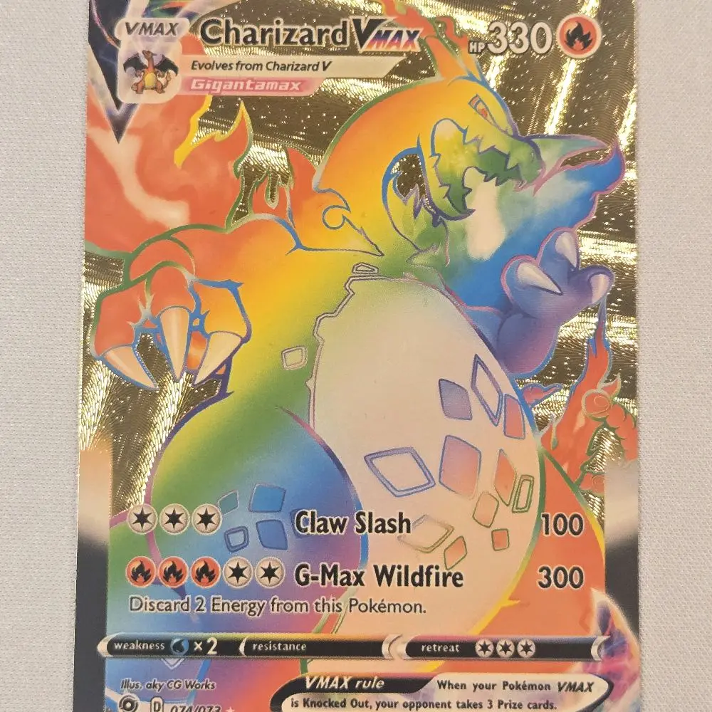 Rainbow Charizard VMAX Gold Foil Fan Art card