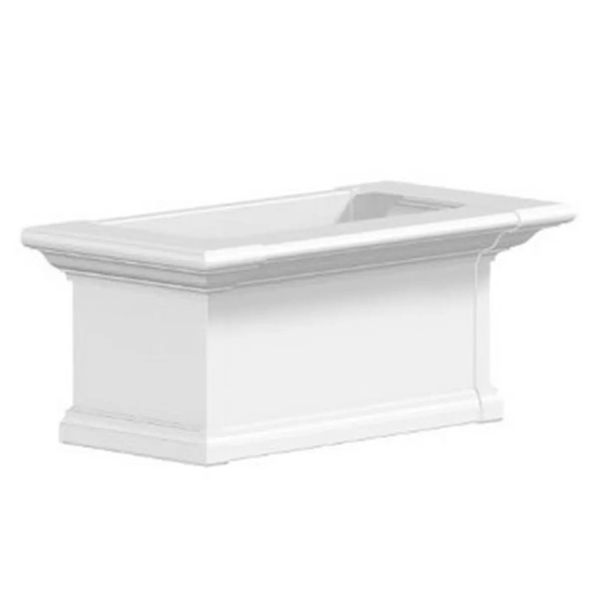 Mayne  Yorkshire 2 ft. Window Box - White, Vinyl, Wall, Mount