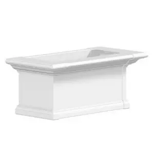 Mayne  Yorkshire 2 ft. Window Box - White, Vinyl, Wall, Mount