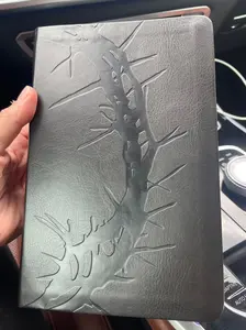 KJV Large Print Personal Size Reference Bible, Charcoal LeatherTouch Crown of Thorns, Indexed, KJV Holy Bible, Red Letter, Pure Cambridge Text, Presentation Page, Cross-References, Full-Color Maps Imitation Leather