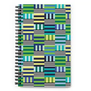 Quilter's Dot Grid Spiral Notebook - Huntington Plaid - Blue