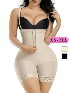 XS-3XL,Women's Plain Contrast Lace Zipper Front Shapewear Romper Corset Waist Trainer with Detachable Adjustable Spaghetti Strap Design, Adjustable Hook & Eye Closure Bodysuit, High Waisted Tummy Control Shapewear for Daily Wear, Underwear
