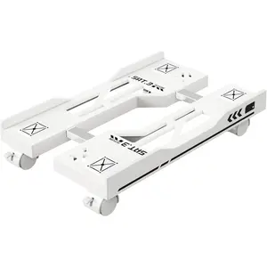 Adjustable Computer Tower Stand, Mobile PC Stand for Floor with 4 Locking Caster Wheels Fits Most PC, Under Desk CPU Holder for Office, Gamers and Students (White)
