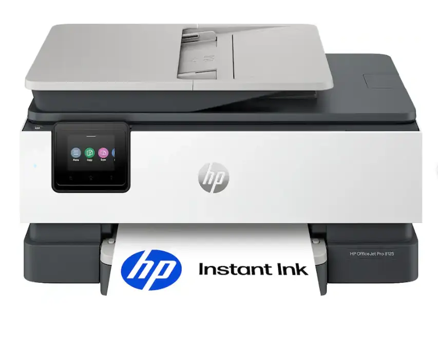 HP OfficeJet Pro 8125 AI-Enabled Wireless All-in-One Color Inkjet Printer, Print Scan Copy, Auto Duplex Printing, Wi-Fi, Mobile Printing, 35-Sheet ADF, 225-Sheet Paper Tray, HP Smart App & 3 Months Instant Ink