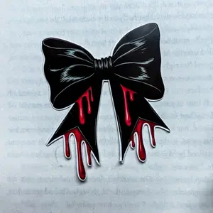 Bookish Sticker – Bloody Black Bow Dark Romance Design – Waterproof Vinyl – Glossy or Glitter – For Kindle, Laptop & More diy decorative decal