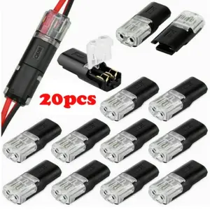 Double-Wire Plug-in Connector Led Light Strip Connectors 2 Pin,Led Strip Lights Connectors Low Voltage Wire Connector with Locking Buckle,Fast Connect Plugs Led Connectors for Strip Lights