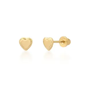 14KT GOLD HEART SHAPE EARRINGS