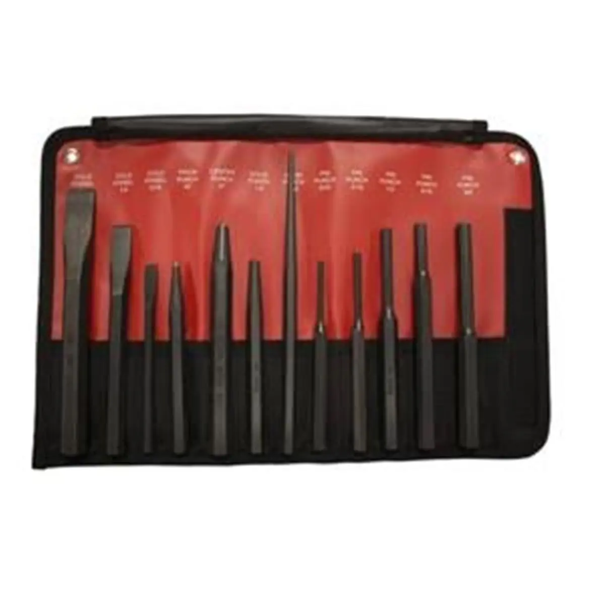 Mayhew Steel Products MH61412 12-Piece Metal Punch & Chisel Set, Heat-Treated Steel Hand Tools, 2.81 lbs, Anti-Slip Pouch for Household & Home Needs