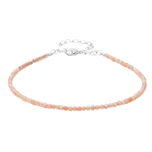 Anklet Ankle Bracelets for Women - Waterproof Beaded Healing Crystal Anklets, Plus Size Chakra Gemstone Bead Anklet