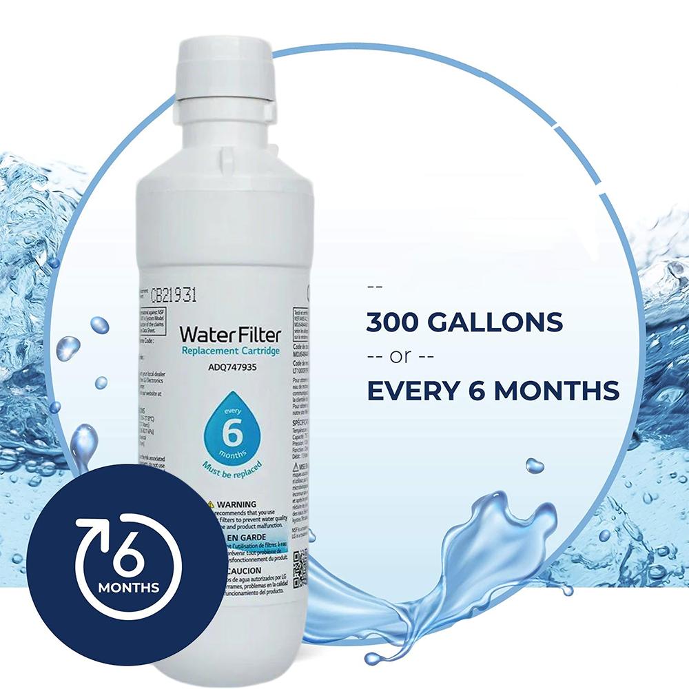 LT1000PC Refrigerator Water Filter Replacement for LG LT1000P, ADQ747935, MDJ64844601, Kenmore 46-9980 LT1000PC Refrigerator Water Filter Replacement for LG LT1000P, ADQ747935, MDJ64844601, Kenmore 46-9980