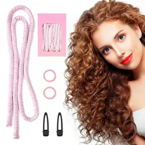 KTINEIC Small Heatless Curling Rod Headband, Upgraded 60" Extra Long Overnight Heatless Curls Headband Soft Hair Curlers to Sleep In Hair Rollers No Heat Curls with Clips Hair Accessories Haircare