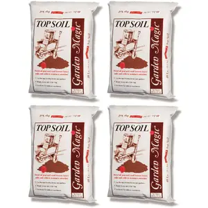 Michigan Peat Garden Magic Organic Planting Potting Soil, 40 Pound Bag (4 Pack)