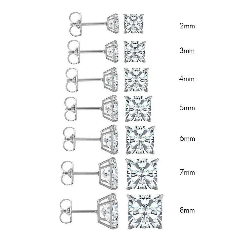 Solid Stud earrings push backs. Elegant and clean