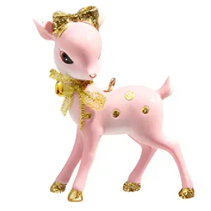 Vintage Pink Deer - Head Turned Ornament