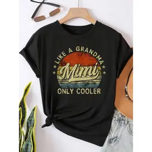 Mimi Like A Grandma Only Cooler Mother's Day Mimi T-Shirt for Women Men Cotton Clothing Fit Bottoms