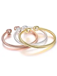 Trendy Magnetic Open Ring Couple Bracelet, Fashionable Bangle, Adjustable European Style Metal Accessory, Perfect for Home Wear, Stylish Jewelry Gift